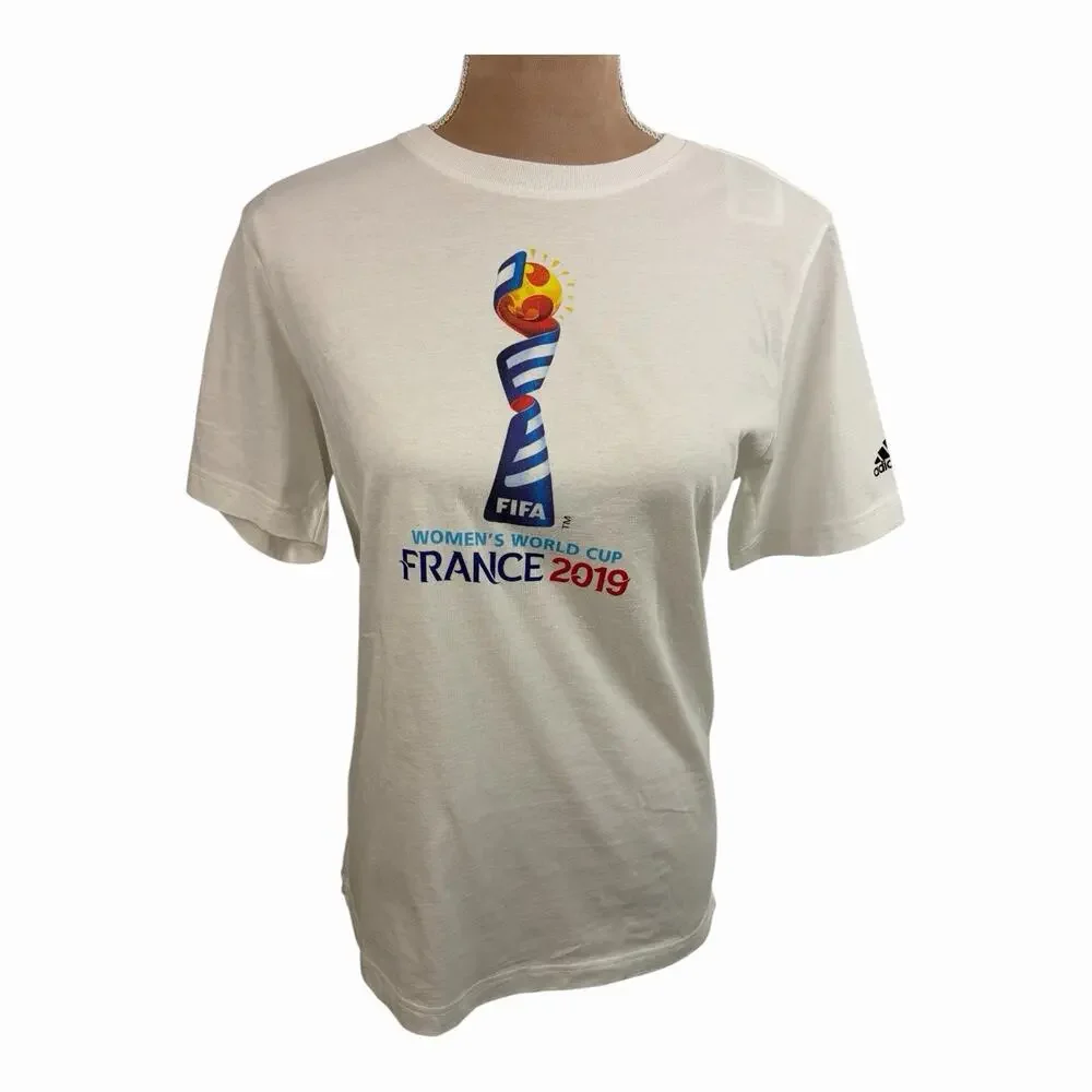Adidas FIFA Women’s World Cup France 2019 Tee White Girls 13-14Y Women’s Small